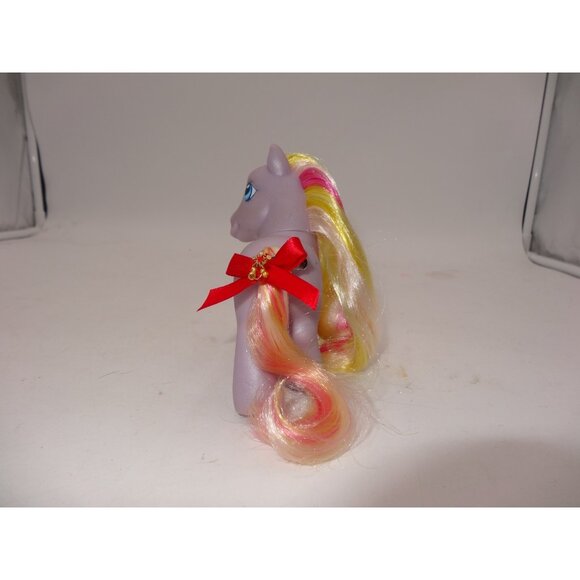 My Little Pony MLP Triple Treat 2002 Purple w Pink Yellow Mane Tail - Picture 4 of 7